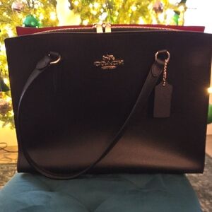 Coach Black Leather Shoulder Bag